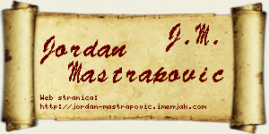 Jordan Maštrapović vizit kartica